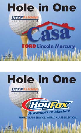 2008 Ron Harvey Hole in One Car holes-outlined